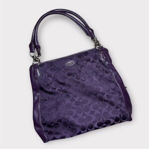 EUC Coach Colette Purple Signature Hobo Bag